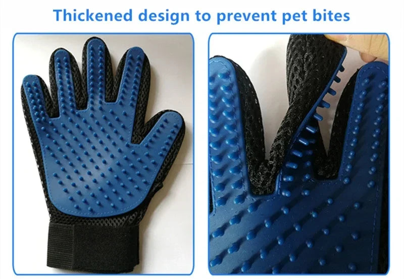 Pet Grooming Gloves Pets Hair Removal Brush Gloves Cats Dogs Horses Bath Brush Cleaning Massage Gloves Practical Pet Products