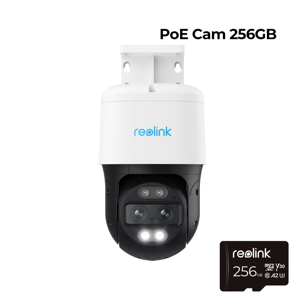 Reolink TrackMix Series Poe & WiFi Camera 4k Dual Lens PTZ Auto Tracking Outdoor Pet Car Human Detection 8MP IP Security Camera