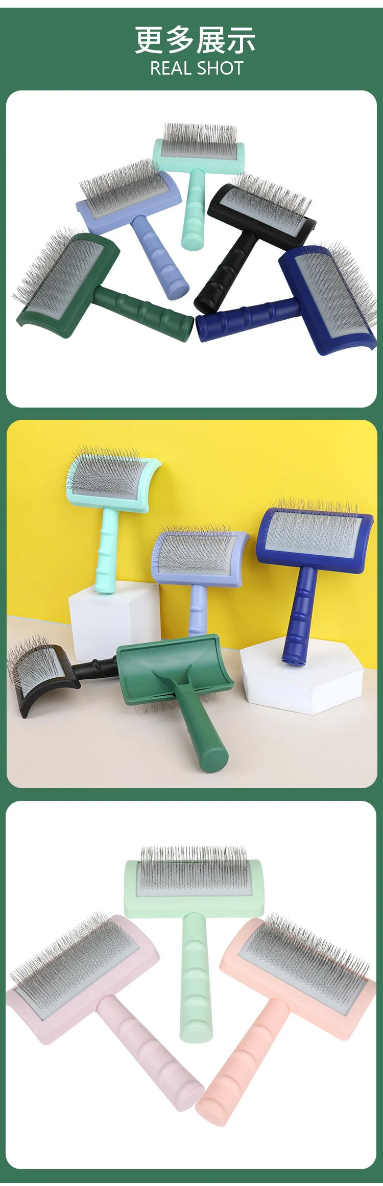 Pet Grooming Comb Shedding Hair Remove Needle Brush Slicker Massage Tool Large Dog Cat Pet Supplies Accessories