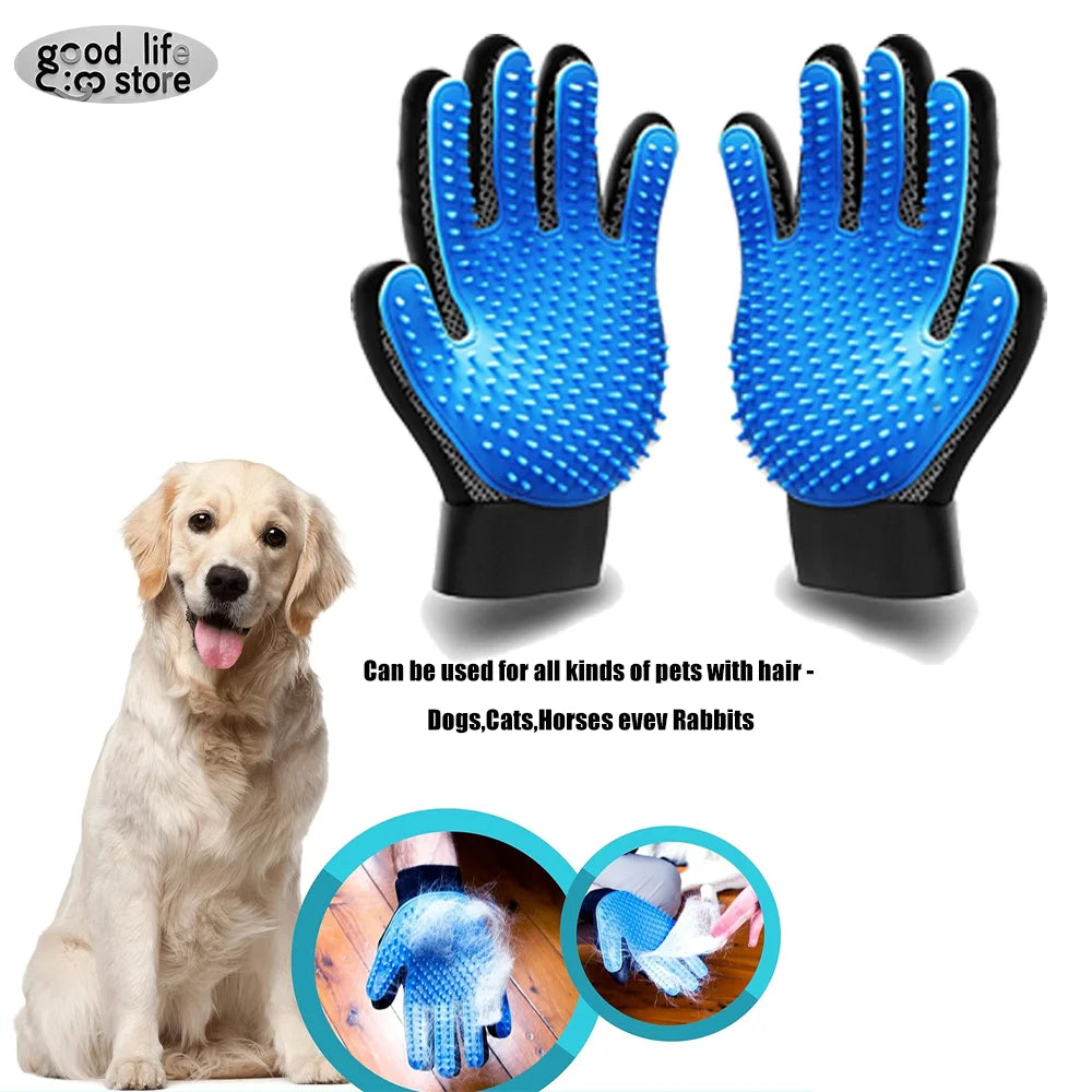 Pet Grooming Gloves Pets Hair Removal Brush Gloves Cats Dogs Horses Bath Brush Cleaning Massage Gloves Practical Pet Products