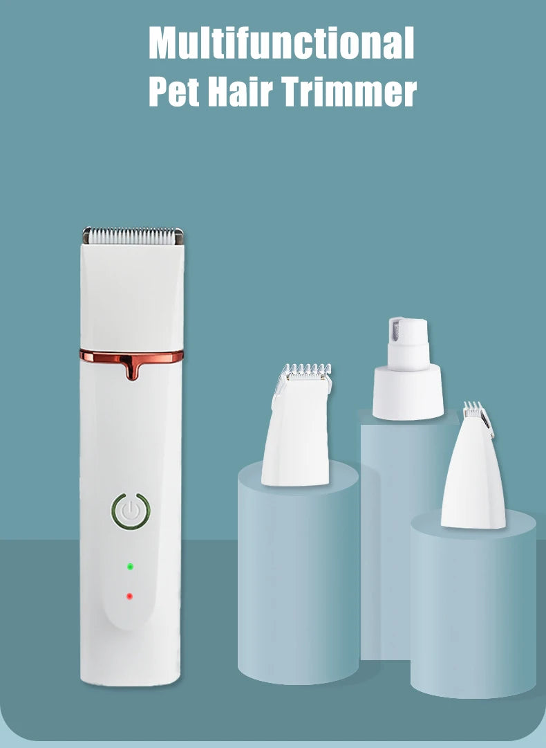 4 in 1 Electric Hair Trimmer Grooming Clippers for Pets Trimmer Nail Grinder Professional Cutter Machine Cutting Tool For Dogs