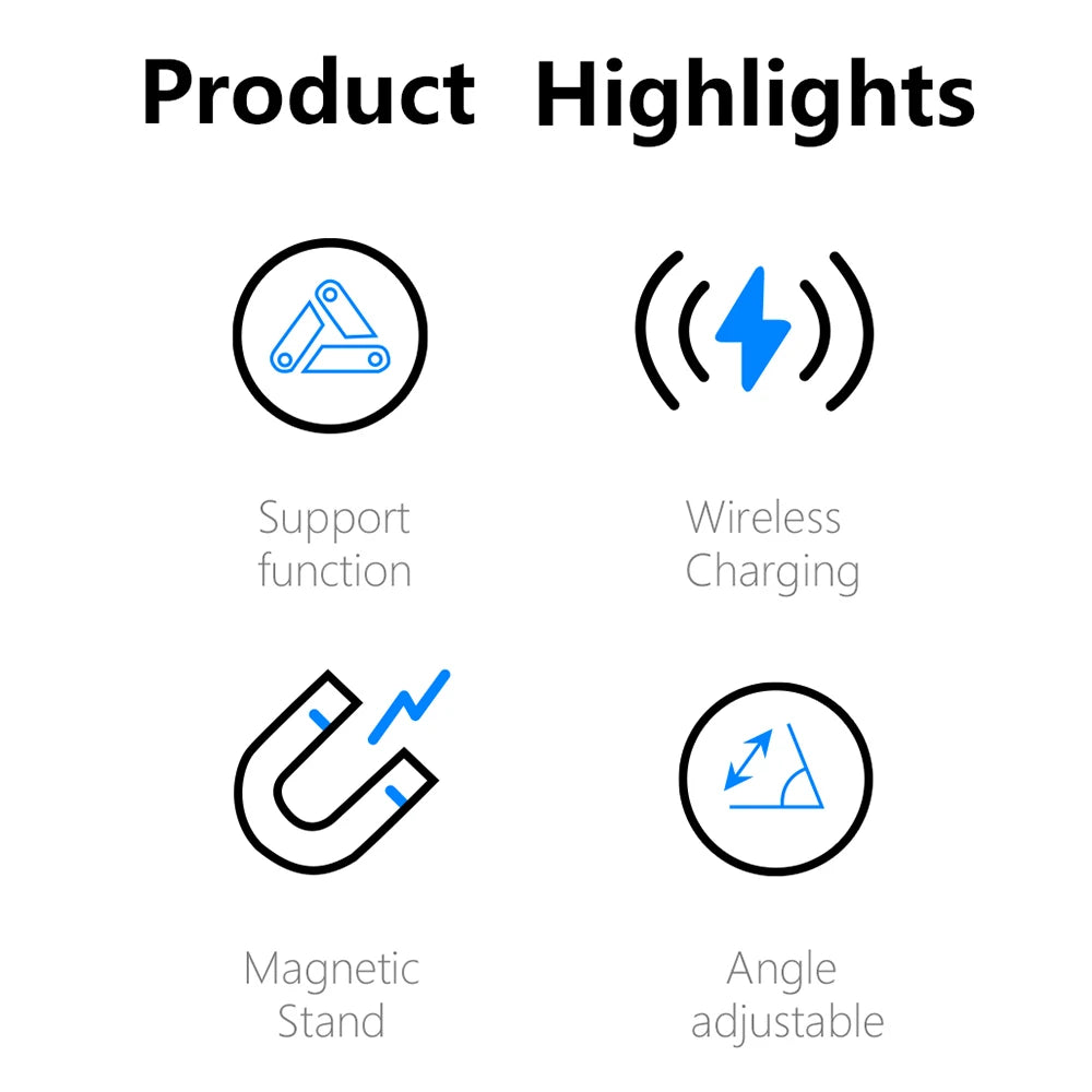 Magnetic wireless charger phone holder 2-in-1 15W fast charging station base suitable for iPhone 15 14 13 Pro Max watch AirPods