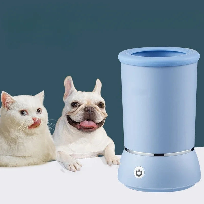 Automatic Pet Foot Wash Cup Cat Dog Paw Cleaner and Massager Electric Paw Washer Foot Washing Grooming Tools Accessories