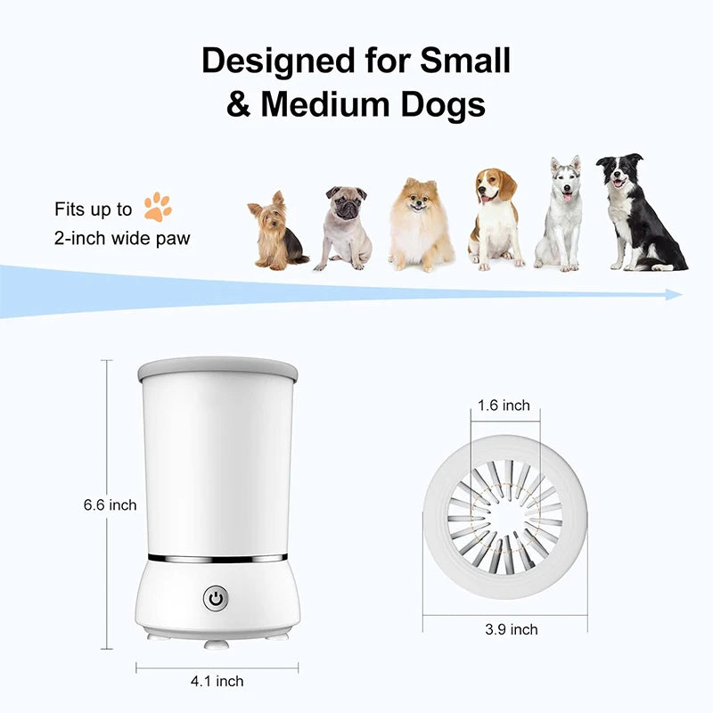 Automatic Pet Foot Wash Cup Cat Dog Paw Cleaner and Massager Electric Paw Washer Foot Washing Grooming Tools Accessories