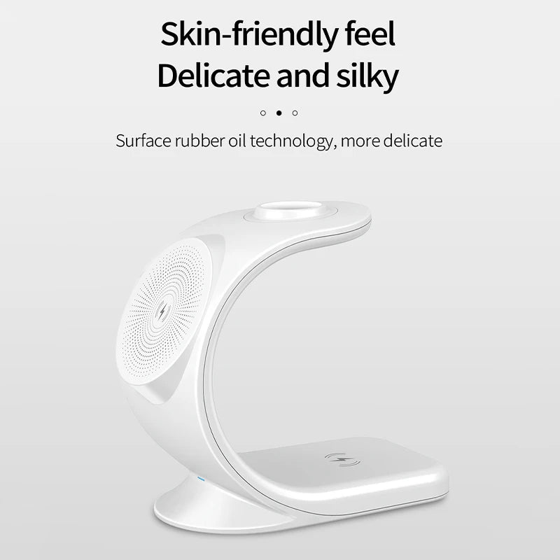 2024 3 in 1 Magnetic Wireless Charger for Smart Phone 5-15W Wireless Charging Station for Watch/Earphones Phone Holder/Bracket