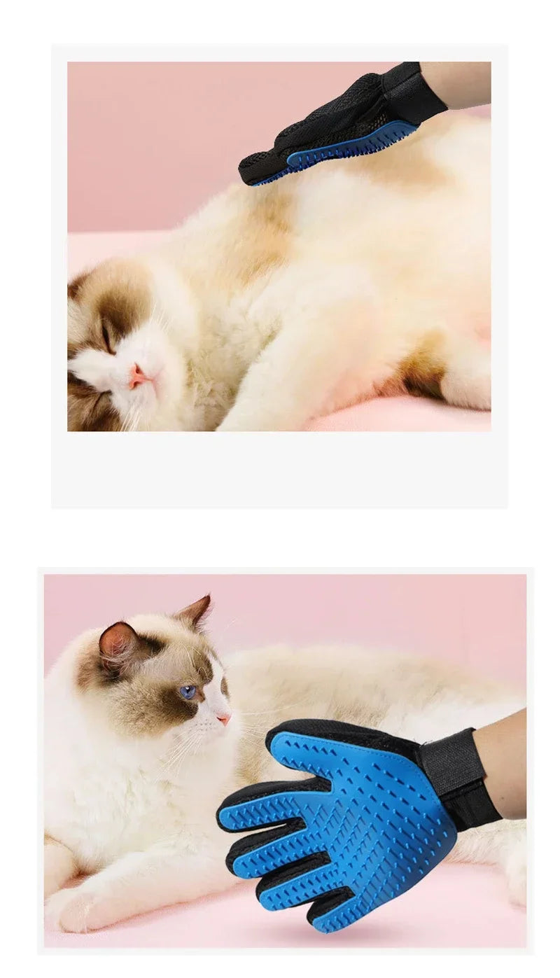 Pet Grooming Gloves Pets Hair Removal Brush Gloves Cats Dogs Horses Bath Brush Cleaning Massage Gloves Practical Pet Products