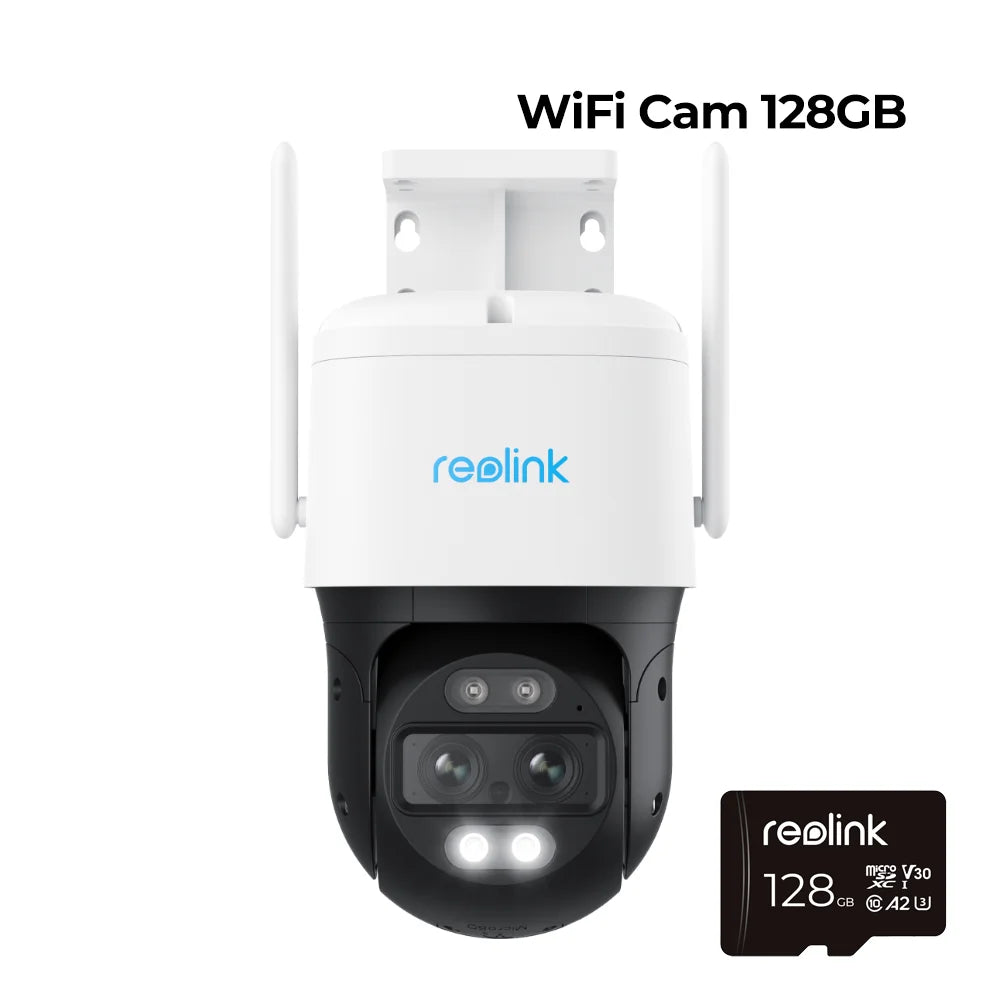 Reolink TrackMix Series Poe & WiFi Camera 4k Dual Lens PTZ Auto Tracking Outdoor Pet Car Human Detection 8MP IP Security Camera