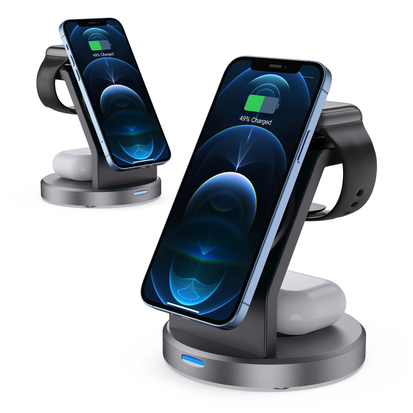 Magnetic Wireless 3in1 Charger Station 15W for Multiple Devices Wireless Charger Stand Charger Dock for Phone Smart Watch And Ea